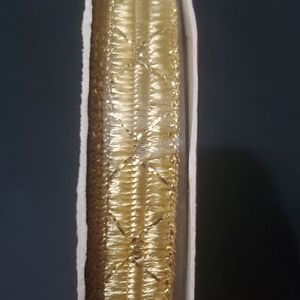 $2 Add-on Christmas Ribbon Gold .5"x3yd Metallic Trim